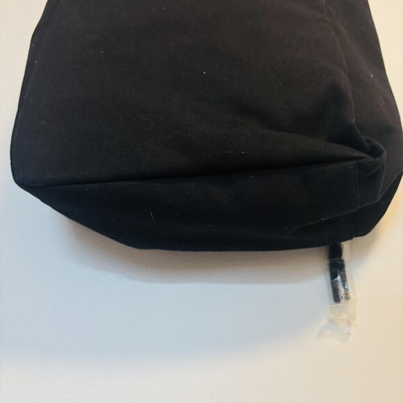 Marc Jacobs Tote Bag Womens Black Canvas Zip Front Pocket Shopper Purse New - Picture 7 of 13